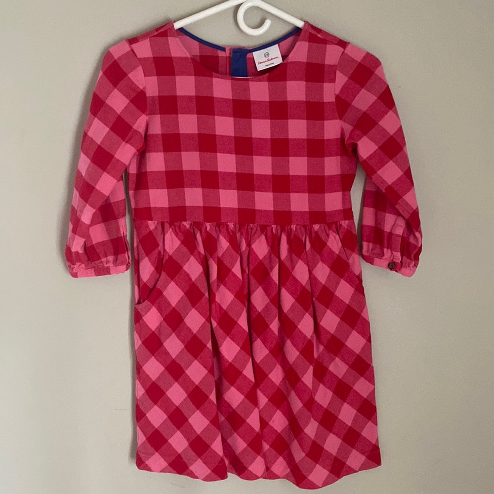 Hanna Andersson 130 Pink/Red Buffalo Plaid dress
